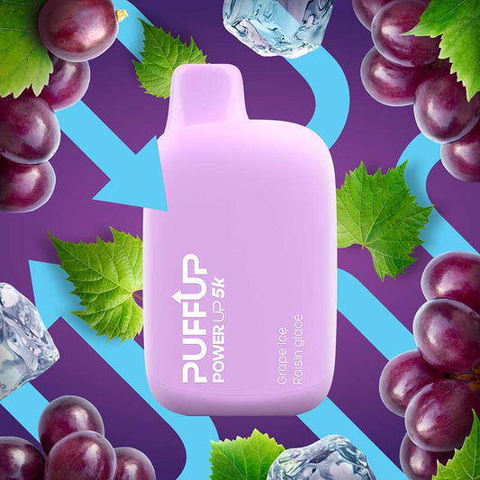 Puffup Power up 5k Grape Ice 20mg/mL disposable