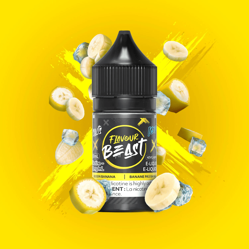 Flavour Beast e-liquid bussin banana Iced 20mg/mL 30mL(provincial)