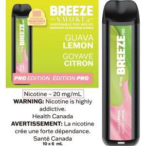 Breeze Pro Edition 2000 Guava Lemon 20mg/mL disposable
