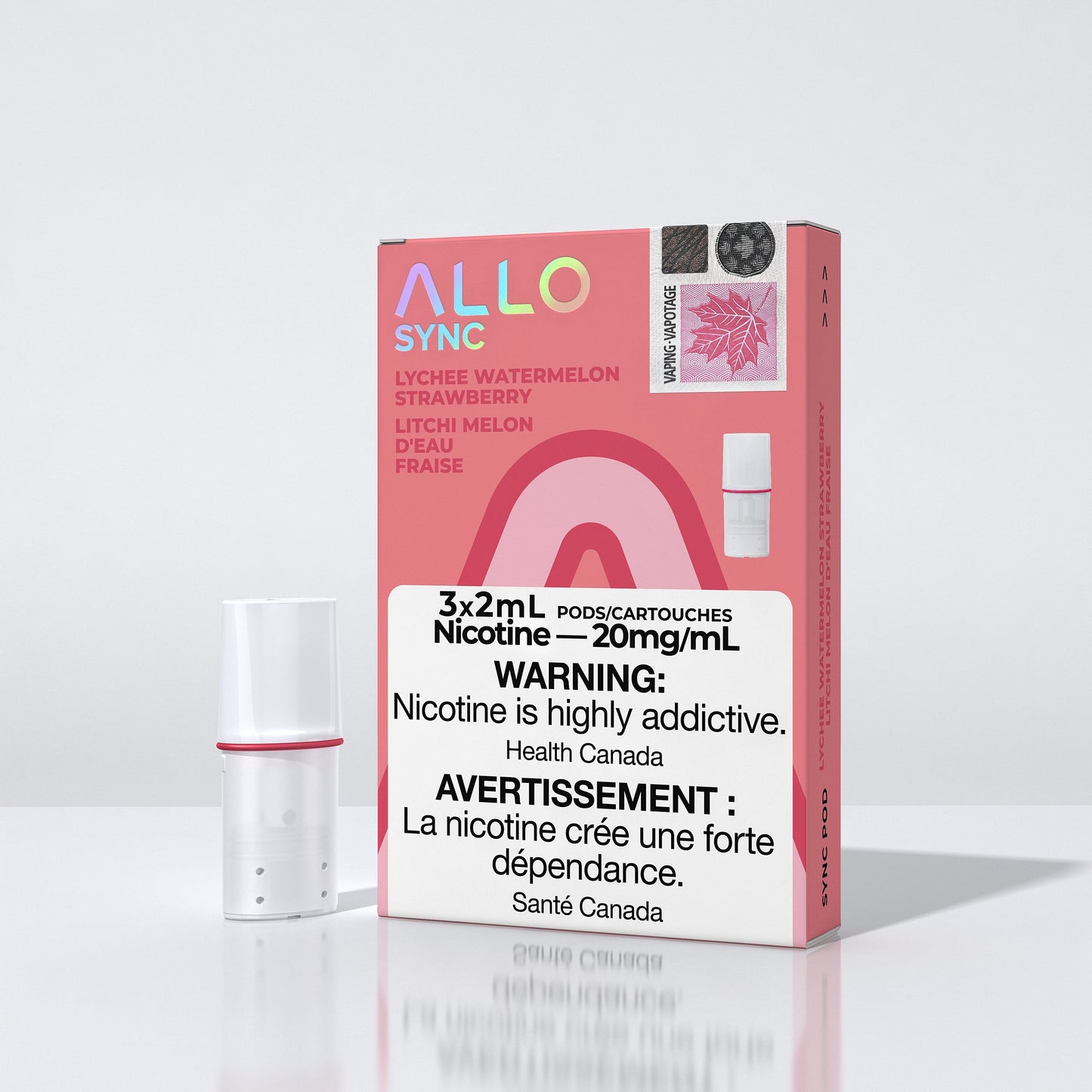 Allo sync lychee watermelon strawberry 20mg/mL pods