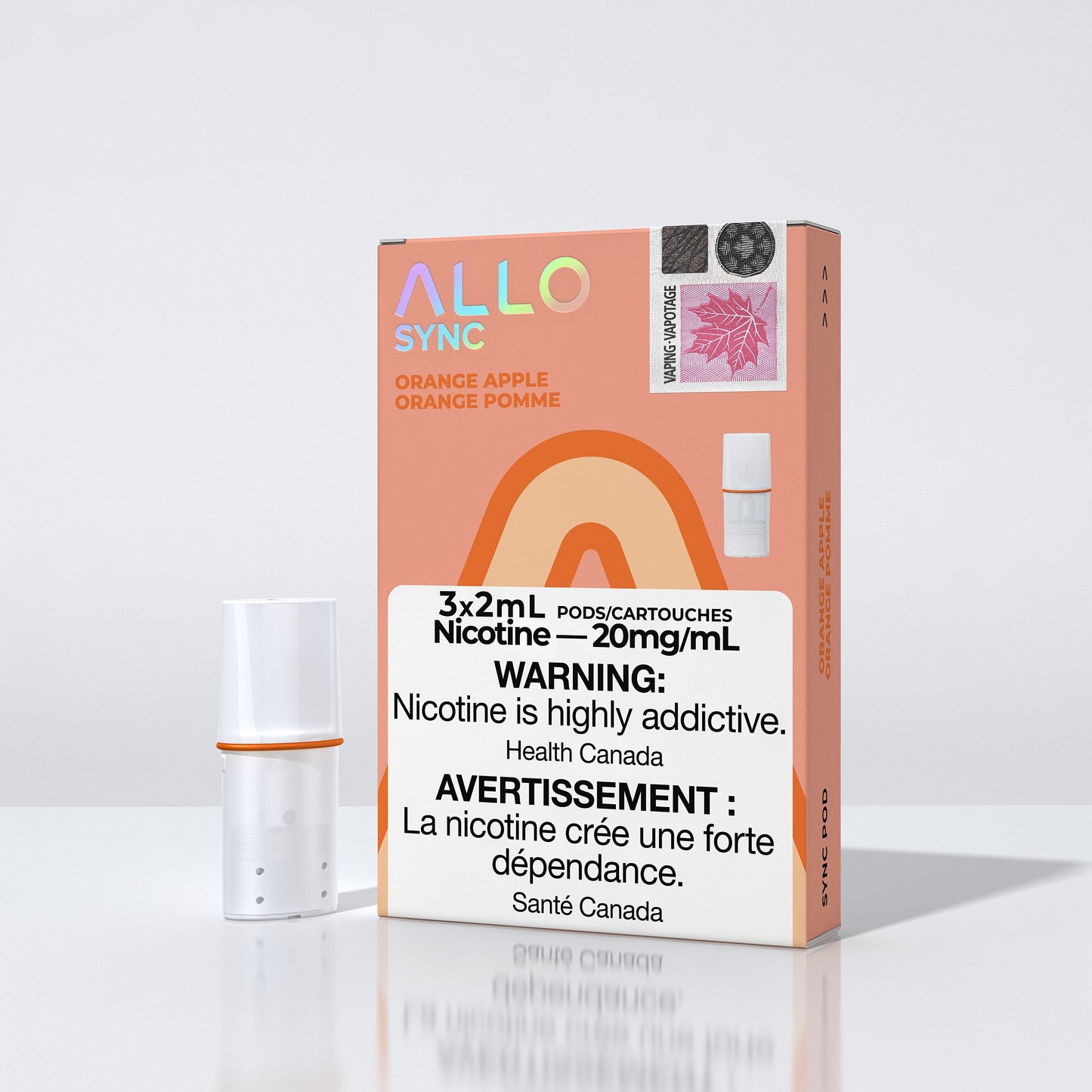 Allo sync orange apple 20mg/mL pods