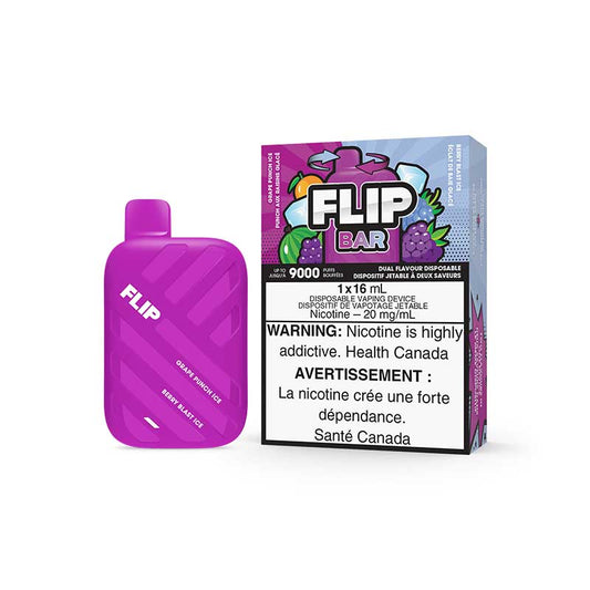 Flip Bar 9000 Grape Punch Ice + Berry Blast Ice 20mg/mL disposable