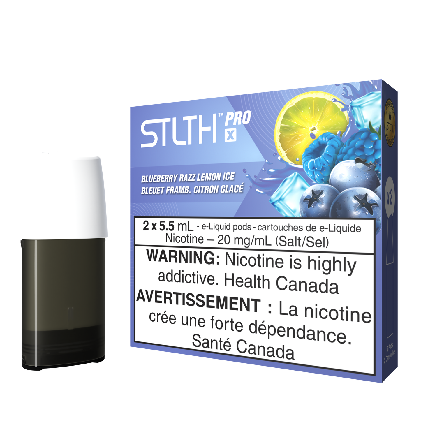 Stlth Pro X pods Blueberry Razz Lemon Ice 20mg/ml