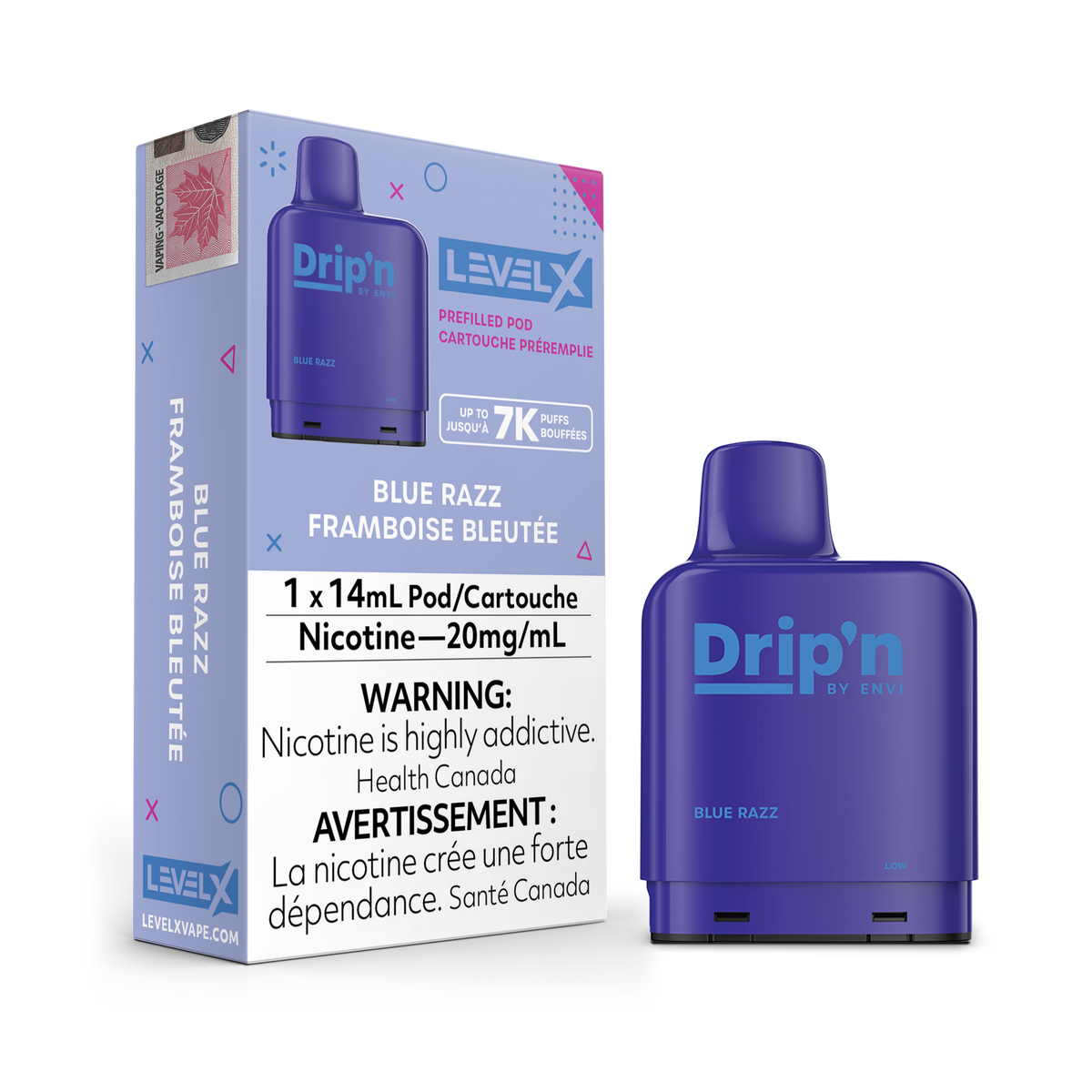 Drip’n LevelX Pod Blue Razz 20mg/ml 14ml