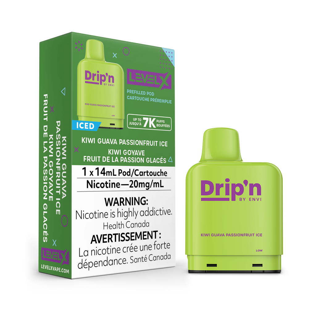 Drip’n LevelX Pod Kiwi Guava Passionfruit Ice 20mg/ml 14ml