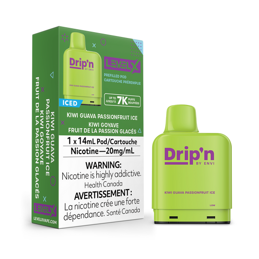 Drip’n LevelX Pod Kiwi Guava Passionfruit Ice 20mg/ml 14ml