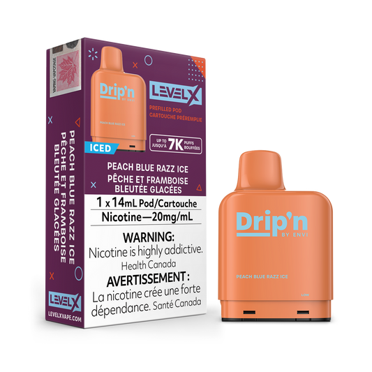 Drip’n LevelX Pod Peach Blue Razz Ice 20mg/ml 14ml (Provincial)