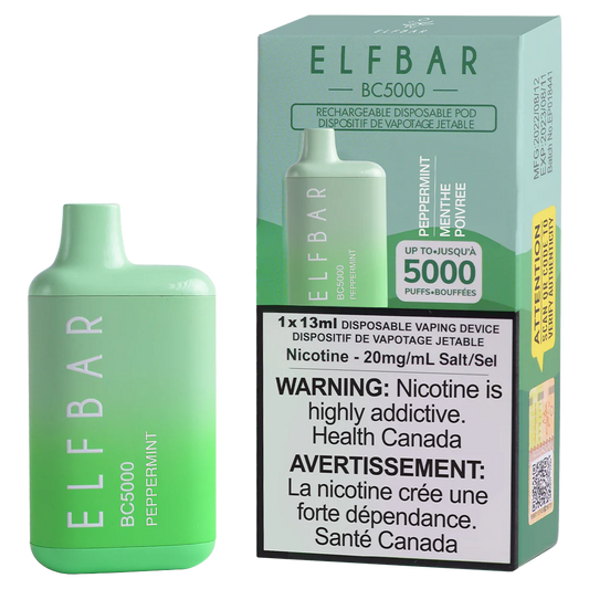 Elf bar BC5000 Peppermint 20mg/mL disposable