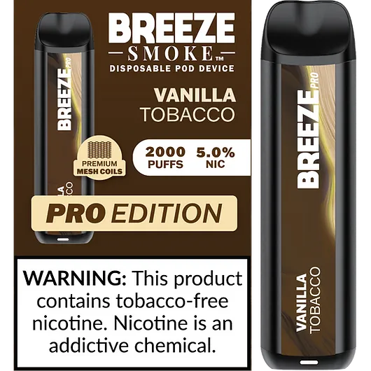 Breeze Pro 2000 Tobacco 20mg/mL disposable (Provincial)