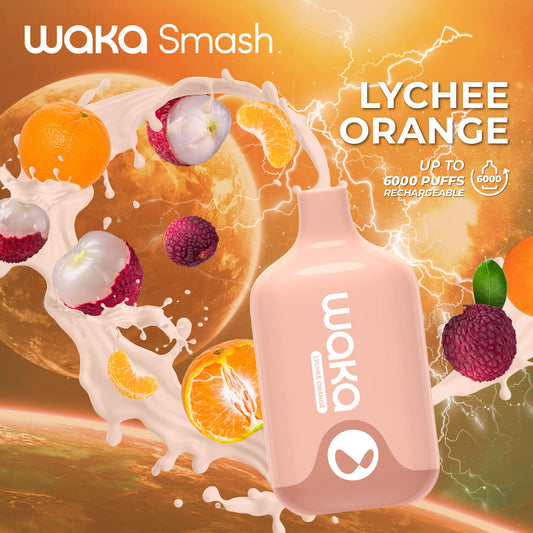 Waka Smash 12mL Lychee orange 18mg/ml disposable