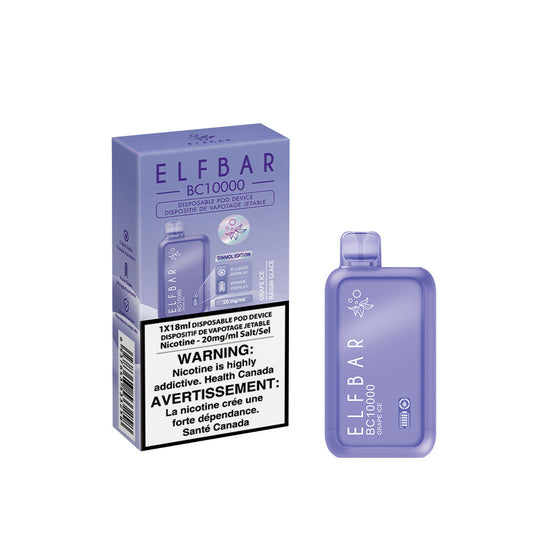 Elf bar BC10000 Grape ice 20mg/mL disposable