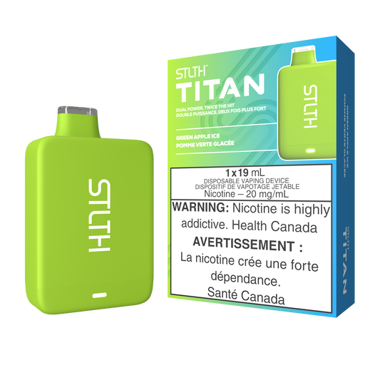 Stlth Titan 10K Green apple ice 20mg/mL disposable