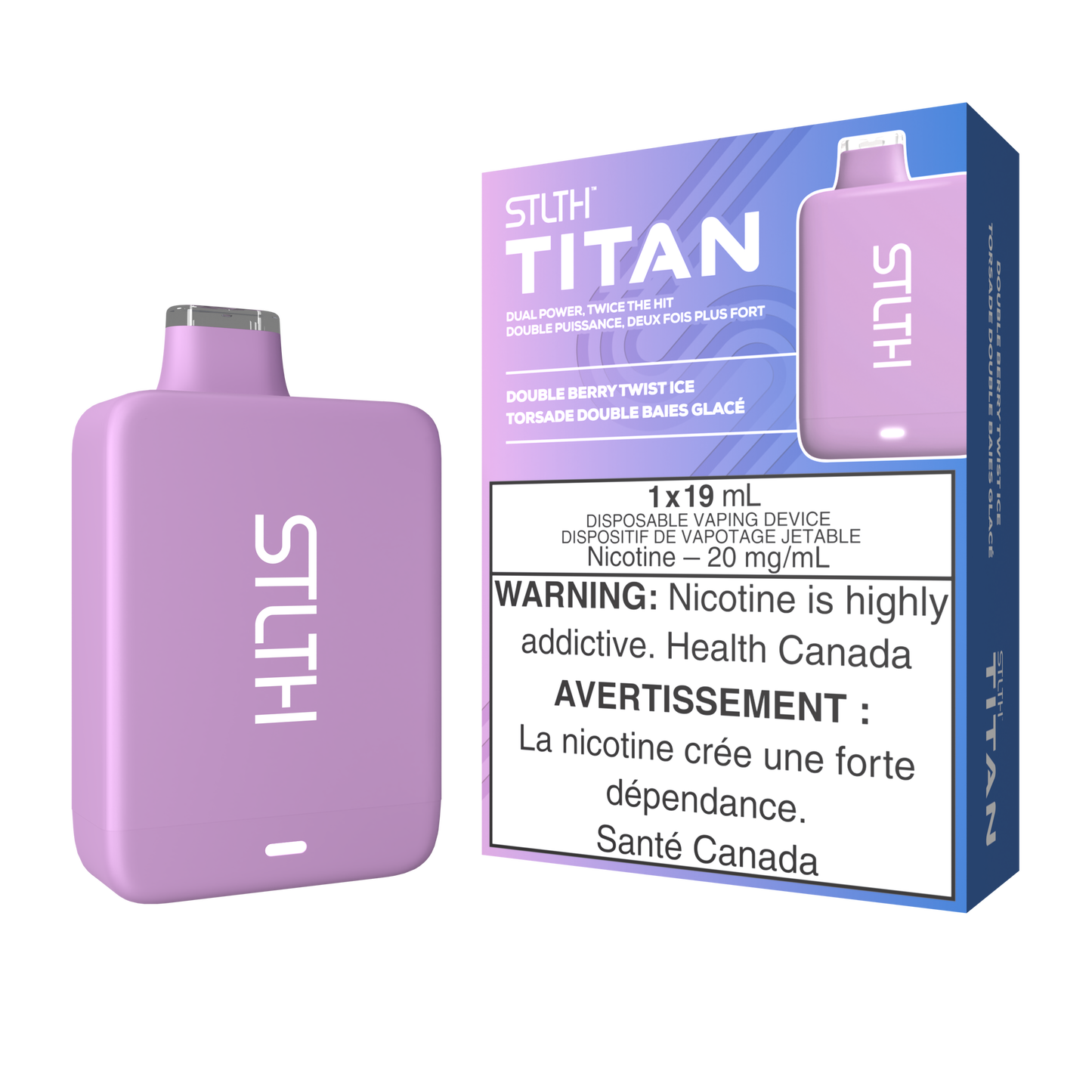 Stlth Titan 10K Double Berry twist ice 20mg/mL disposable