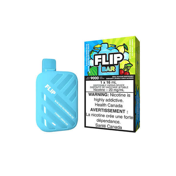 Flip bar 9000 Bluerazz watermelon ice + cherry lemon ice 20mg/mL disposable