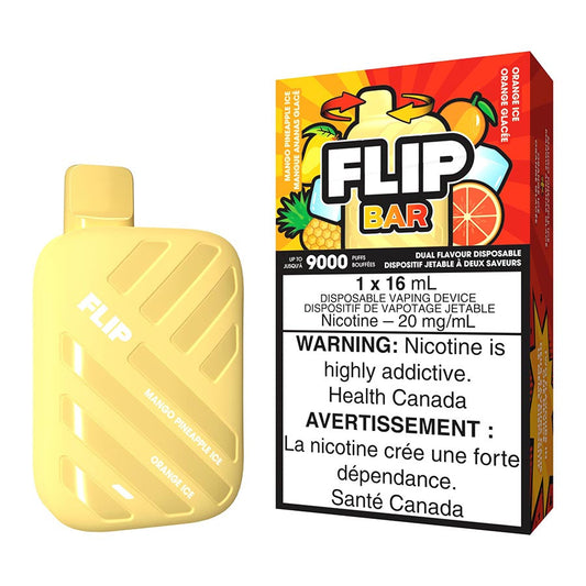 Flip bar 9000 Mango pineapple ice + orange ice 20mg/mL disposable