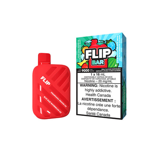 Flip bar 9000 Straw nana orange ice + Bluerazz watermelon ice 20mg/mL disposable