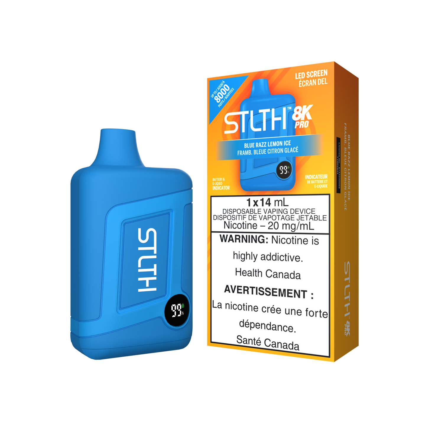 Stlth 8k Pro Blue Razz Lemon Ice 20mg/ml disposable