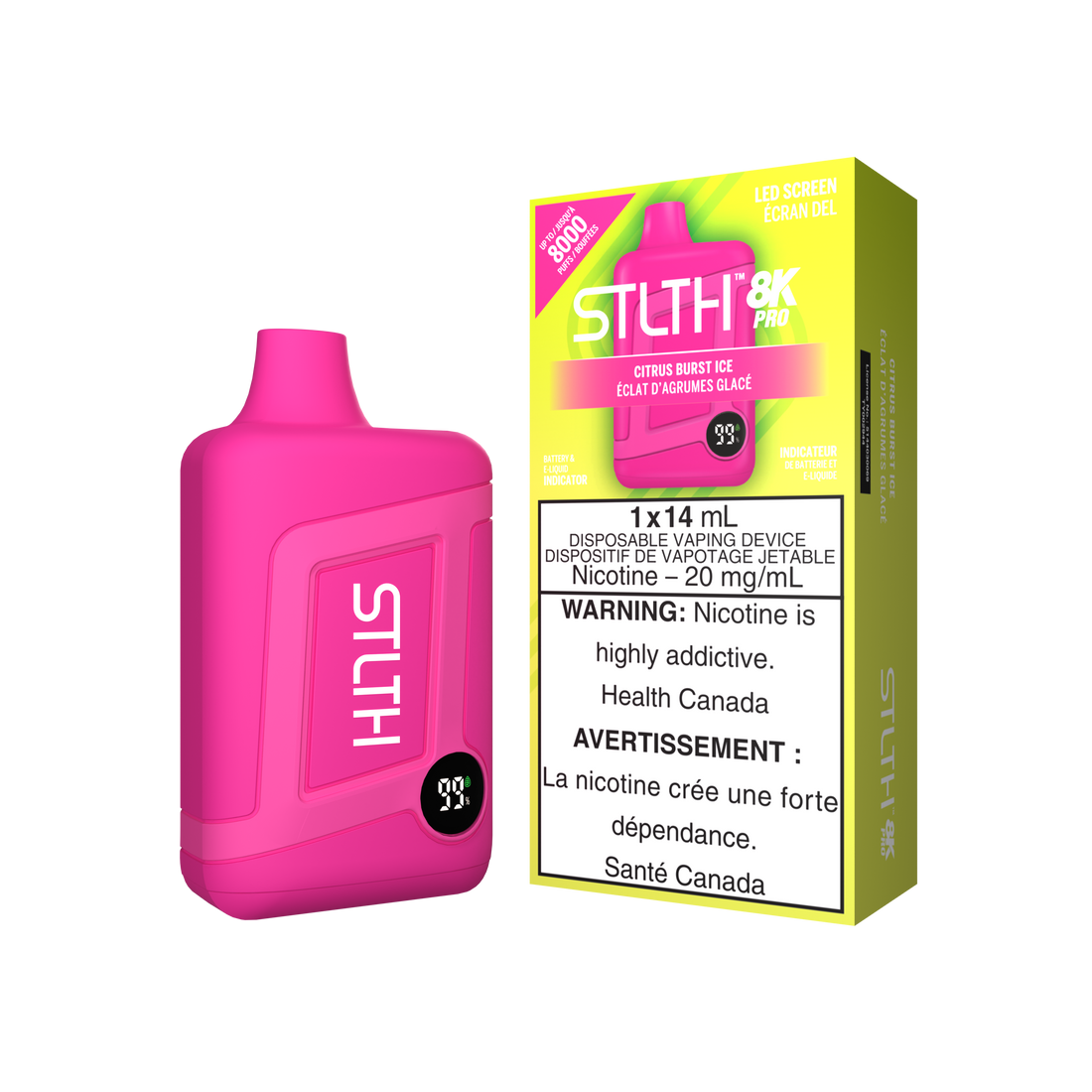 Stlth 8k Pro Citrus burst ice 20mg/ml disposable