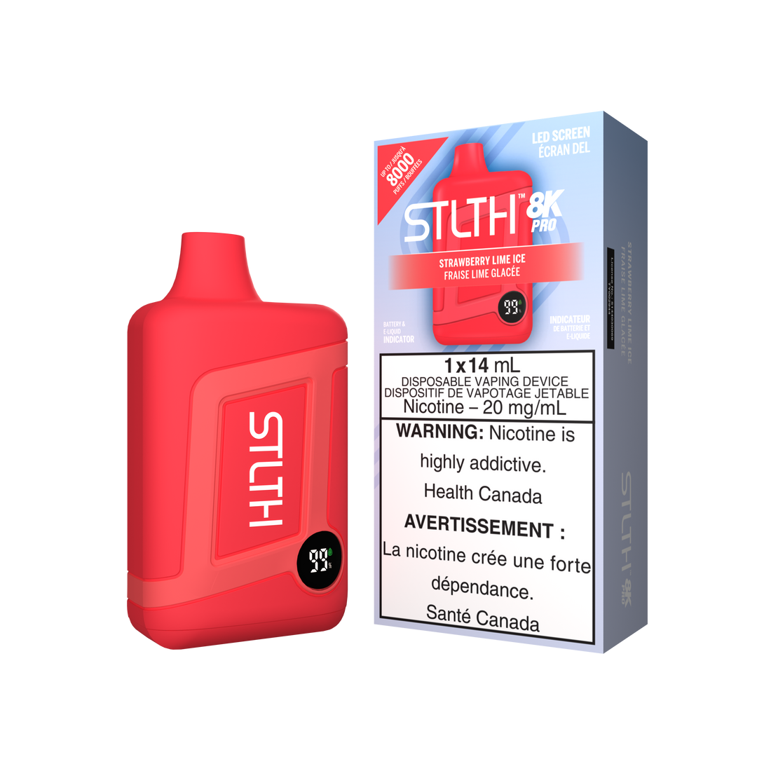 Stlth 8K Pro Strawberry Lime Ice 20mg/ml disposable