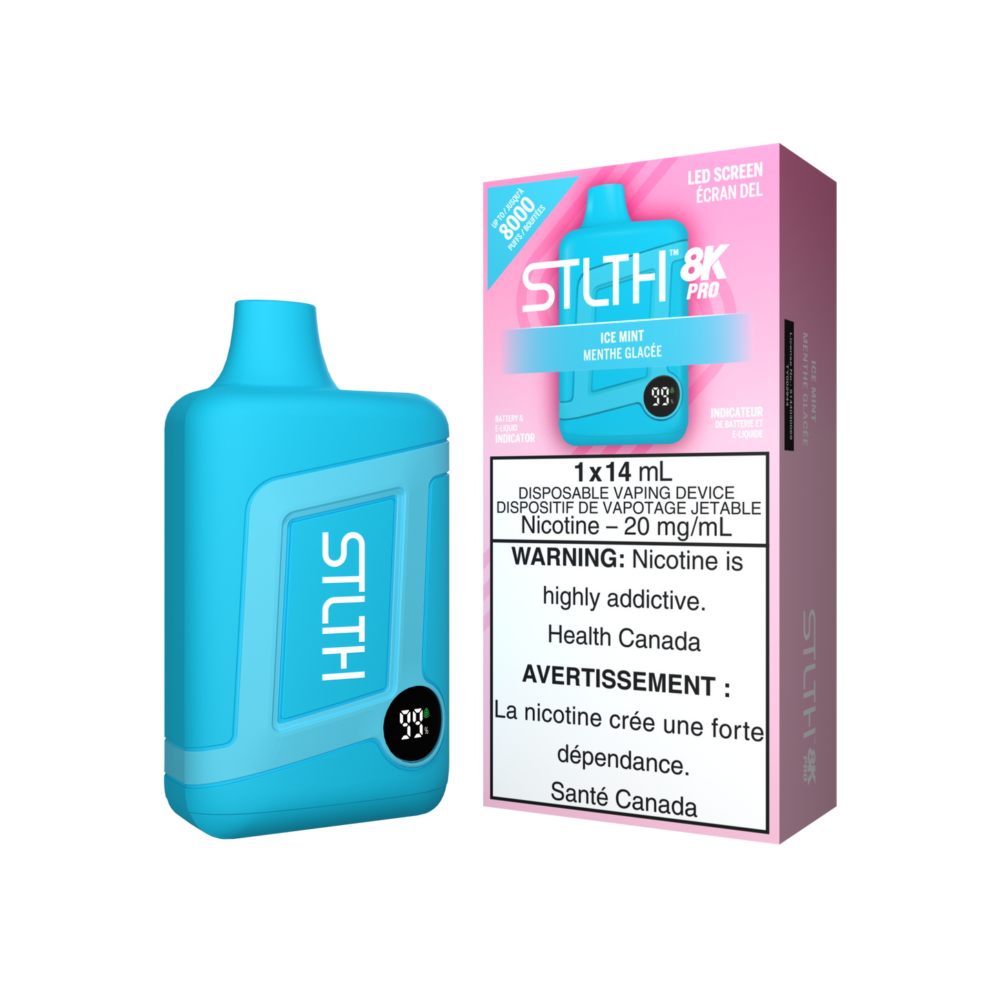 Stlth 8k Pro Ice mint 20mg/ml disposable (provincial)