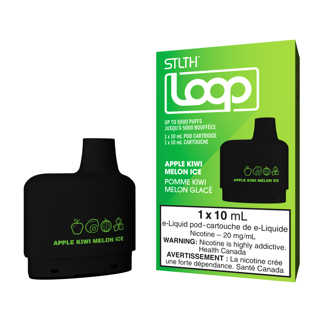 Stlth loop Pod Apple kiwi melon ice 20mg/ml 10ml