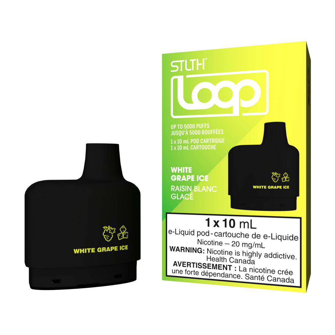 Stlth loop Pod White grape ice 20mg/ml 10ml