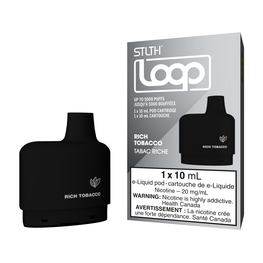 Stlth loop Pod Rich Tobacco  20mg/ml 10ml