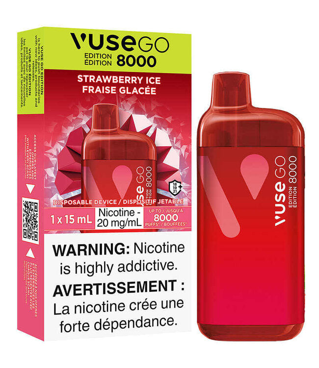 Vuse Go 8000 Strawberry Ice 20mg/mL Disposable (Provincial)