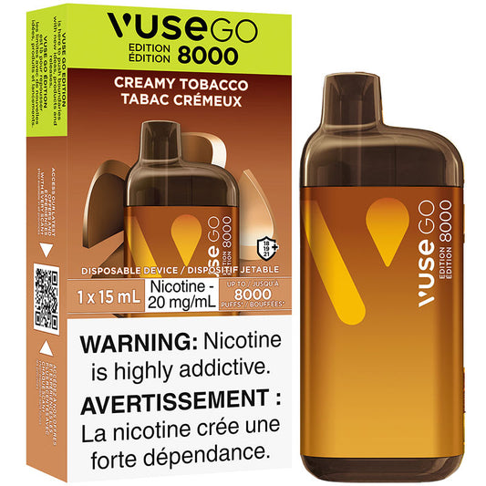 Vuse go 8000 creamy tobacco 20mg/mL disposable
