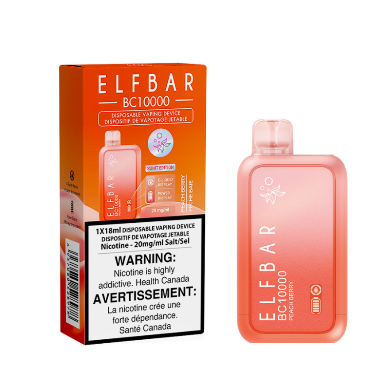 Elf bar BC10000 Peach berry 20mg/ml disposable (provincial)