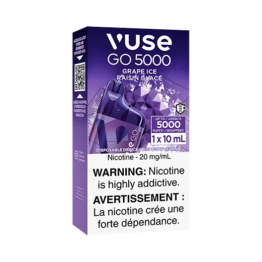 Vuse go 5000 Grape Ice 20mg/mL disposable (Provincial)