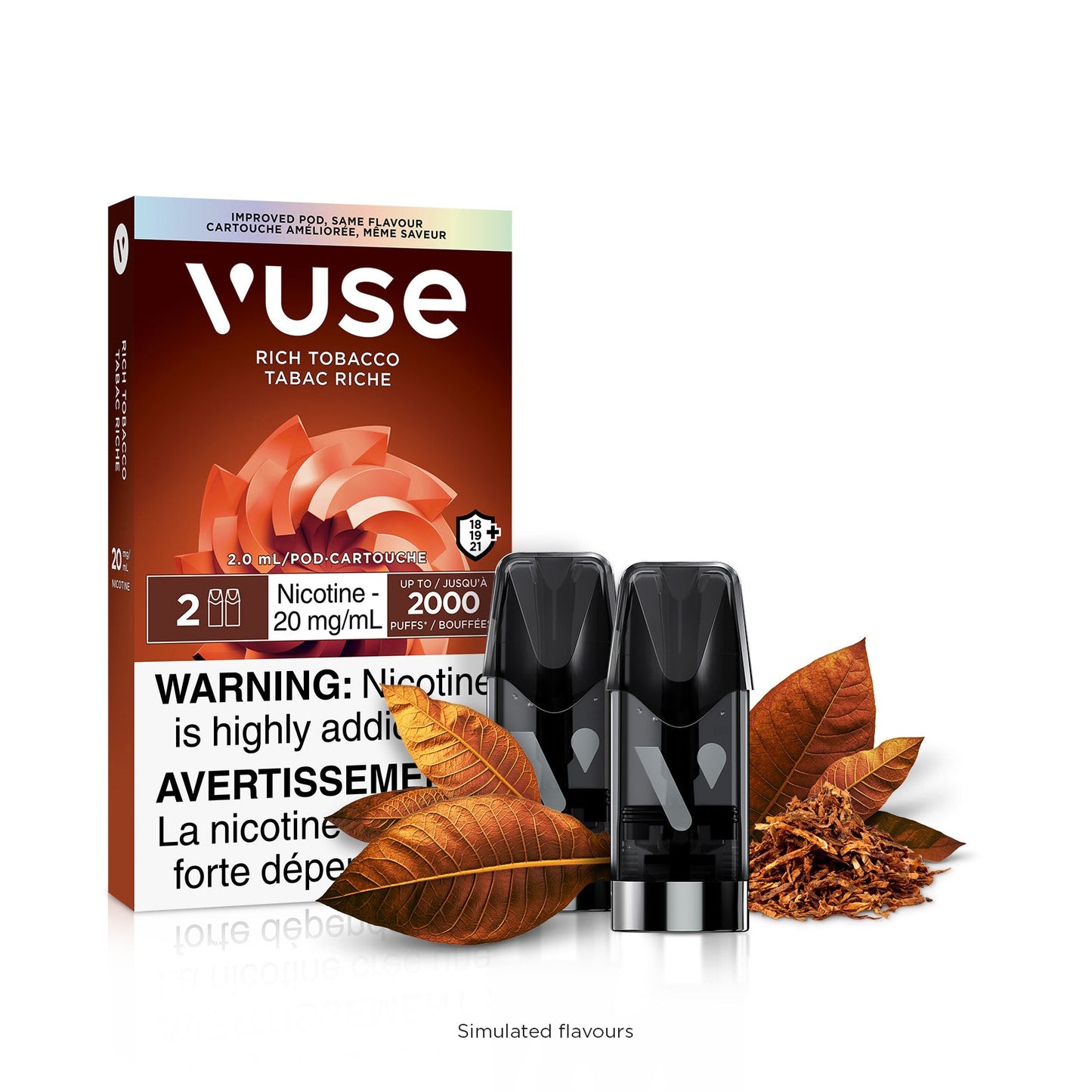 Vuse epod rich tobacco 20mg/mL x2 (Provincial)