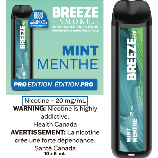 Breeze Pro Synthetic 50 2000 Mint 20mg/mL disposable (Provincial)