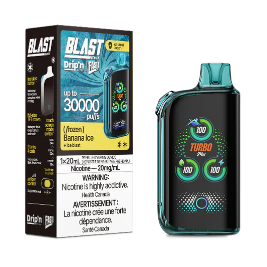 Drip’n fasta 30k puffs banana ice disposable vape 20mg (Provincial)