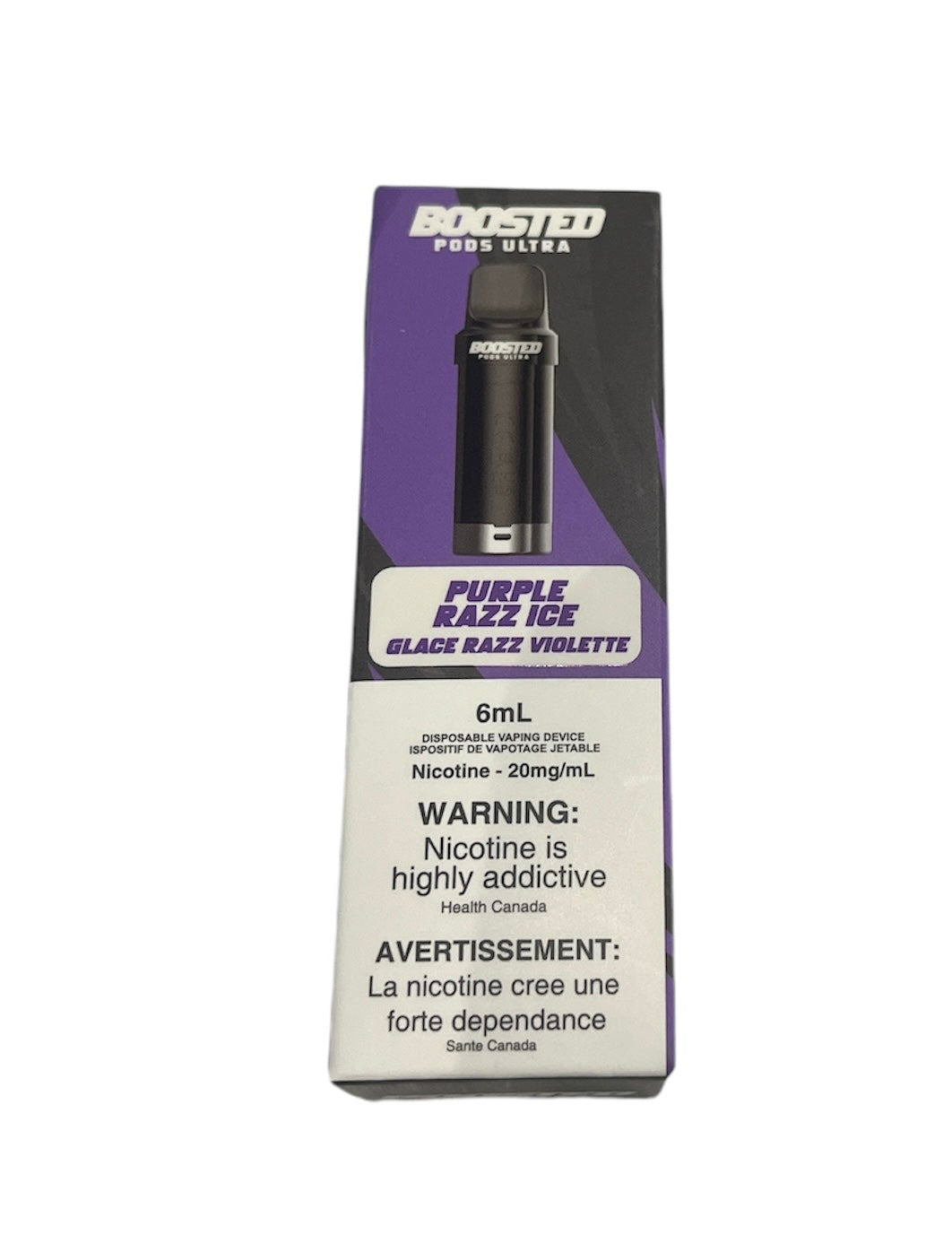 Boosted pod ultra Purple razz ice 20mg provincial