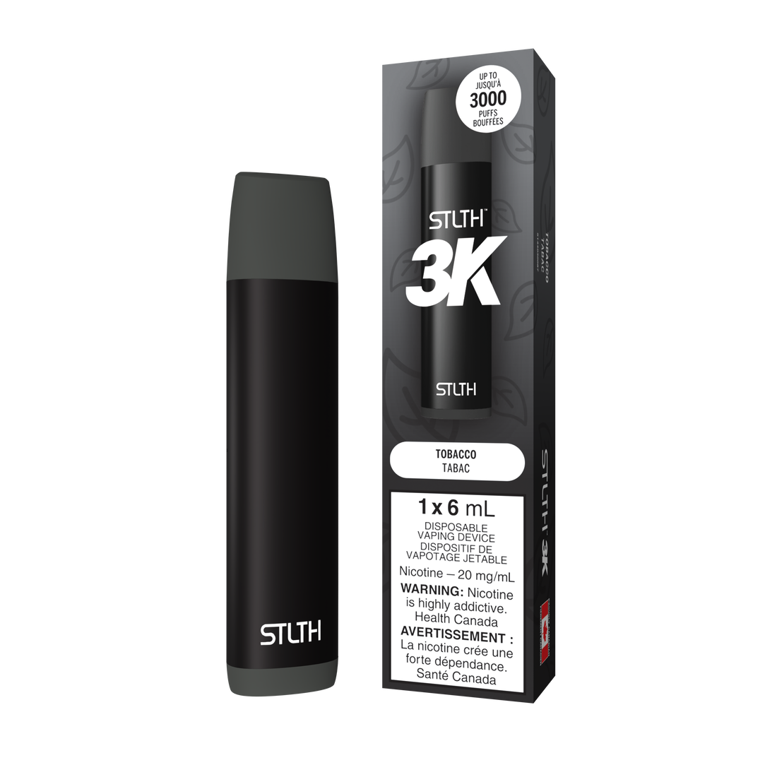 Stlth 3k Tobacco 20mg/mL disposable (provincial)