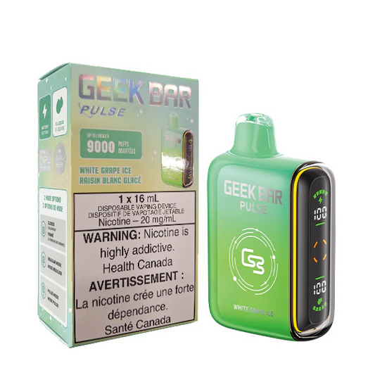 Geek bar pulse 9000 White Grape Ice 20mg/ml disposable (Provincial)