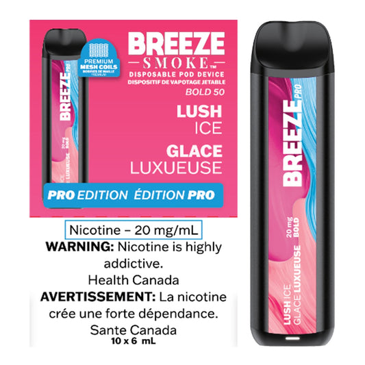 Breeze Pro Synthetic S50 2000 Lush Ice 20mg/mL disposable ( Provincial )