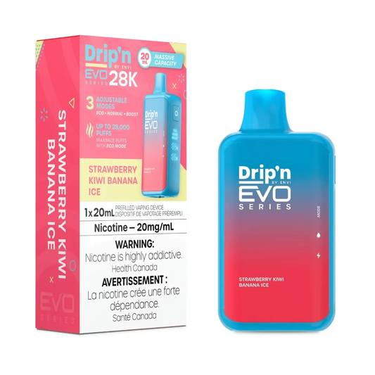 Drip’n EVO 28K Strawberry Kiwi Banana Ice 20mg/mL Disposable (Provincial)