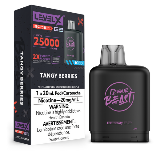 Flavour Beast LevelX pod Boost 25k Tangy Berries Iced 20mg/ml (Provincial)