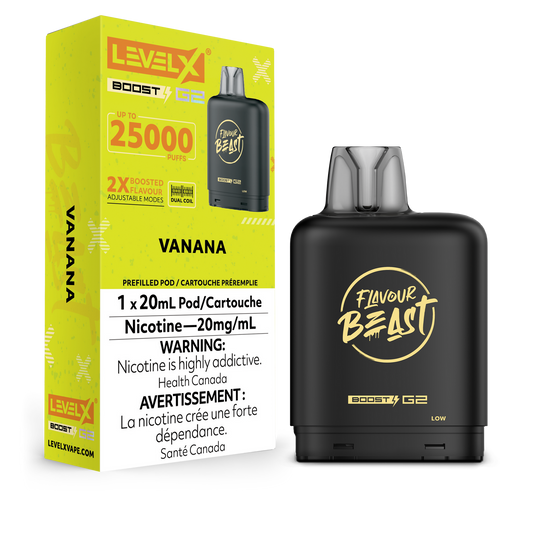 Flavour Beast LevelX pod Boost 25k Vanana 20mg/ml (Provincial)