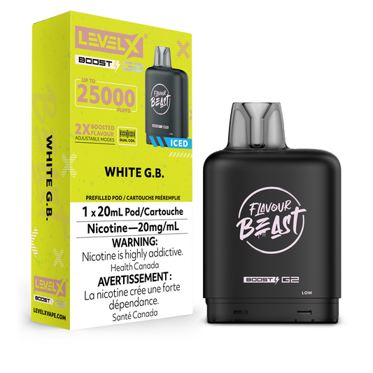Flavour Beast LevelX pod Boost 25k White G.B. 20mg/ml (Provincial)