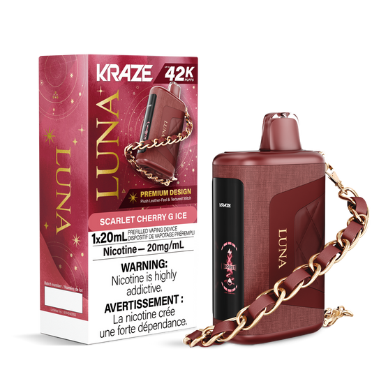Kraze LUNA 42K - Scarlet Cherry G Ice 20mg/ml disposable (Provincial)