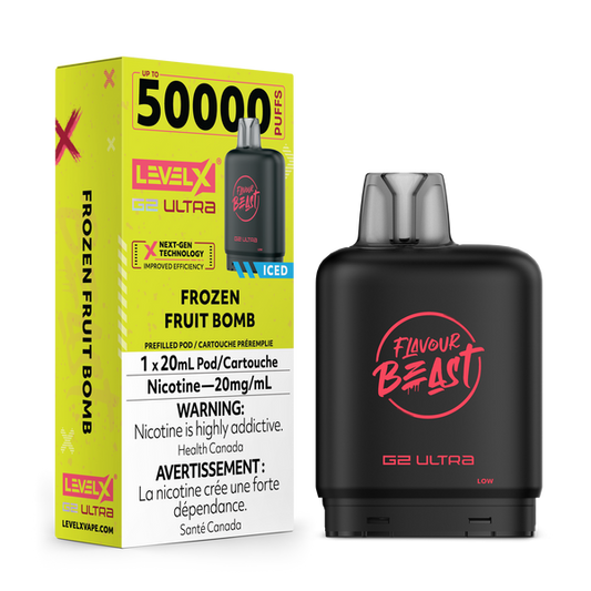 Flavour Beast Level X G2 Ultra Pod 50k Frozen Fruit Bomb Iced  20mL 20mg/ml (Provincial)