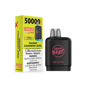 Flavour Beast Level X G2 Ultra Pod 50k Smashin’ Strawberry Jewel Iced 20mL 20mg/ml (Provincial)