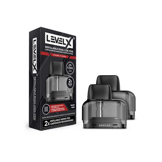 LevelX Refillable Dual Coil Pod 0.6/1.2 ohm 5.5mL 2/pack