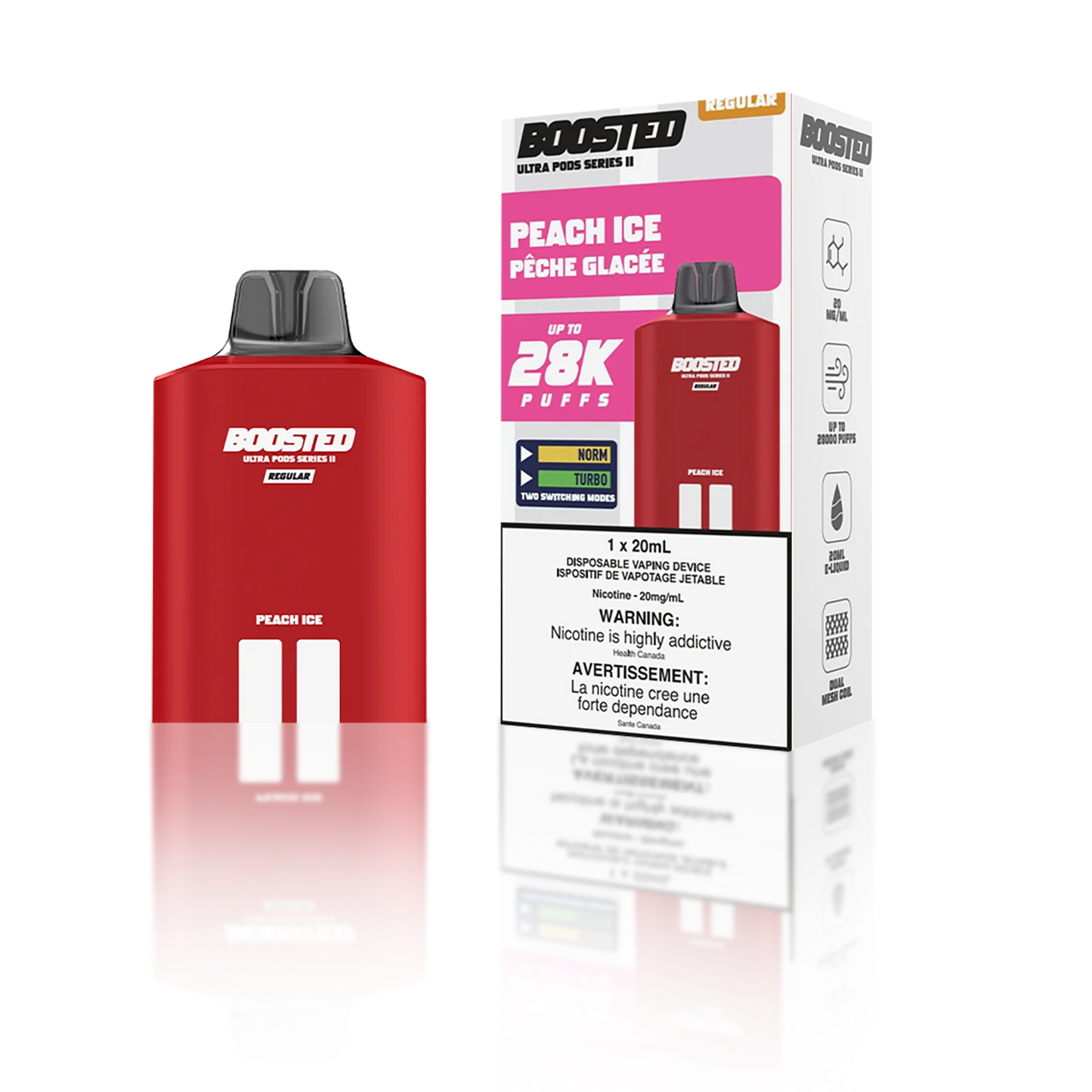 Boosted Ultra Pods 28k Series II Pods Peach Ice 20mg