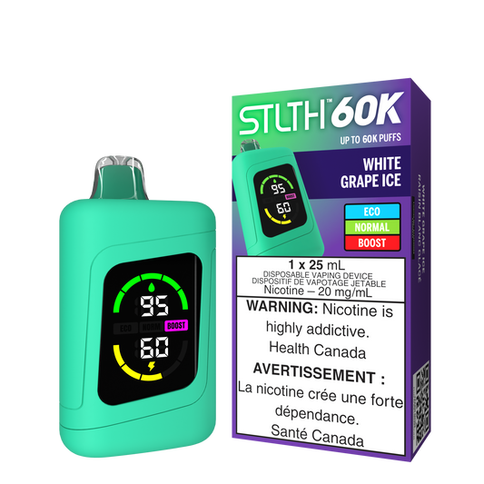 Stlth 60k White Grape Ice disposable 20mg Provincial