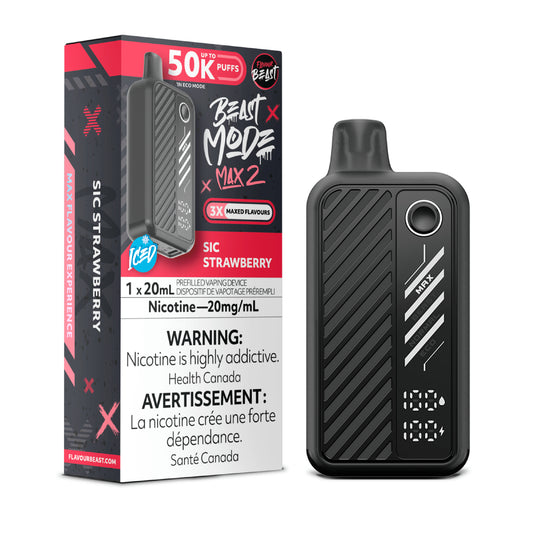 Flavour Beast Mode Max2 50K Sic Strawberry 20mg/mL Disposable (Provincial)
