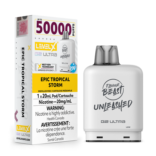 Flavour Beast Unleashed Level X G2 Ultra pod 50k Epic Tropical Storm Iced 20mg/mL (Provincial)